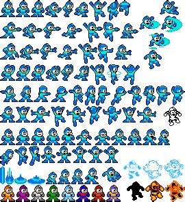 megaman 1 sprite|Compiled Mega Man Sprite Sheet by MetroidPeter on DeviantArt.